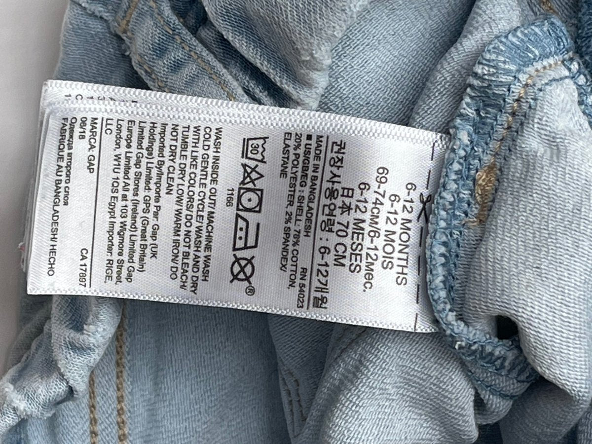 Gap Denim My First Jegging Light Wash Jeans 6-12M
