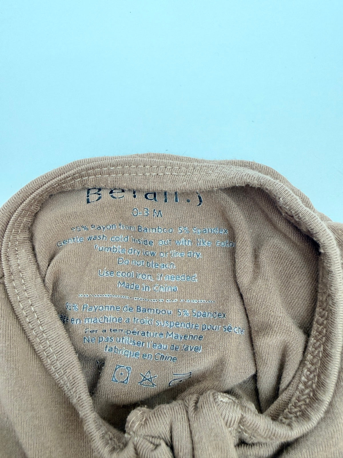 Belan J Brown Bamboo Footed Sleeper 0-3M