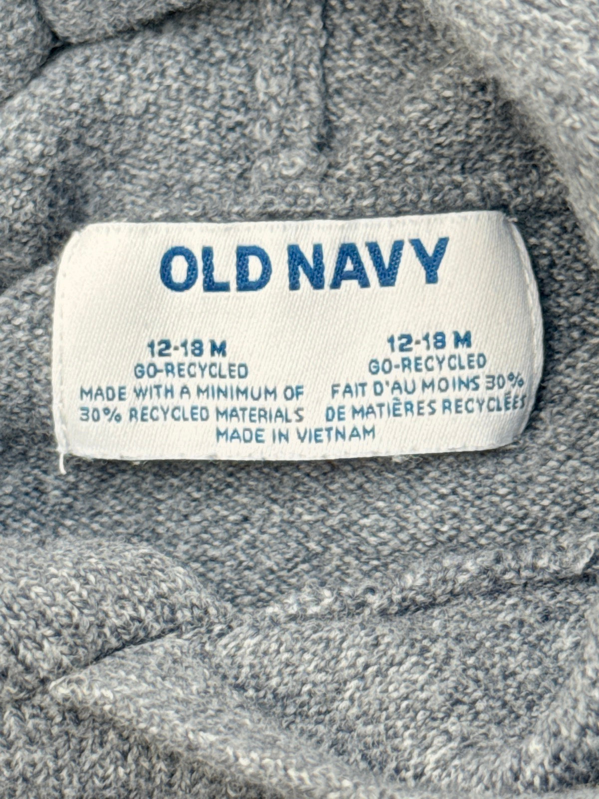 Old Navy Gray Hooded Sweater 12-18M