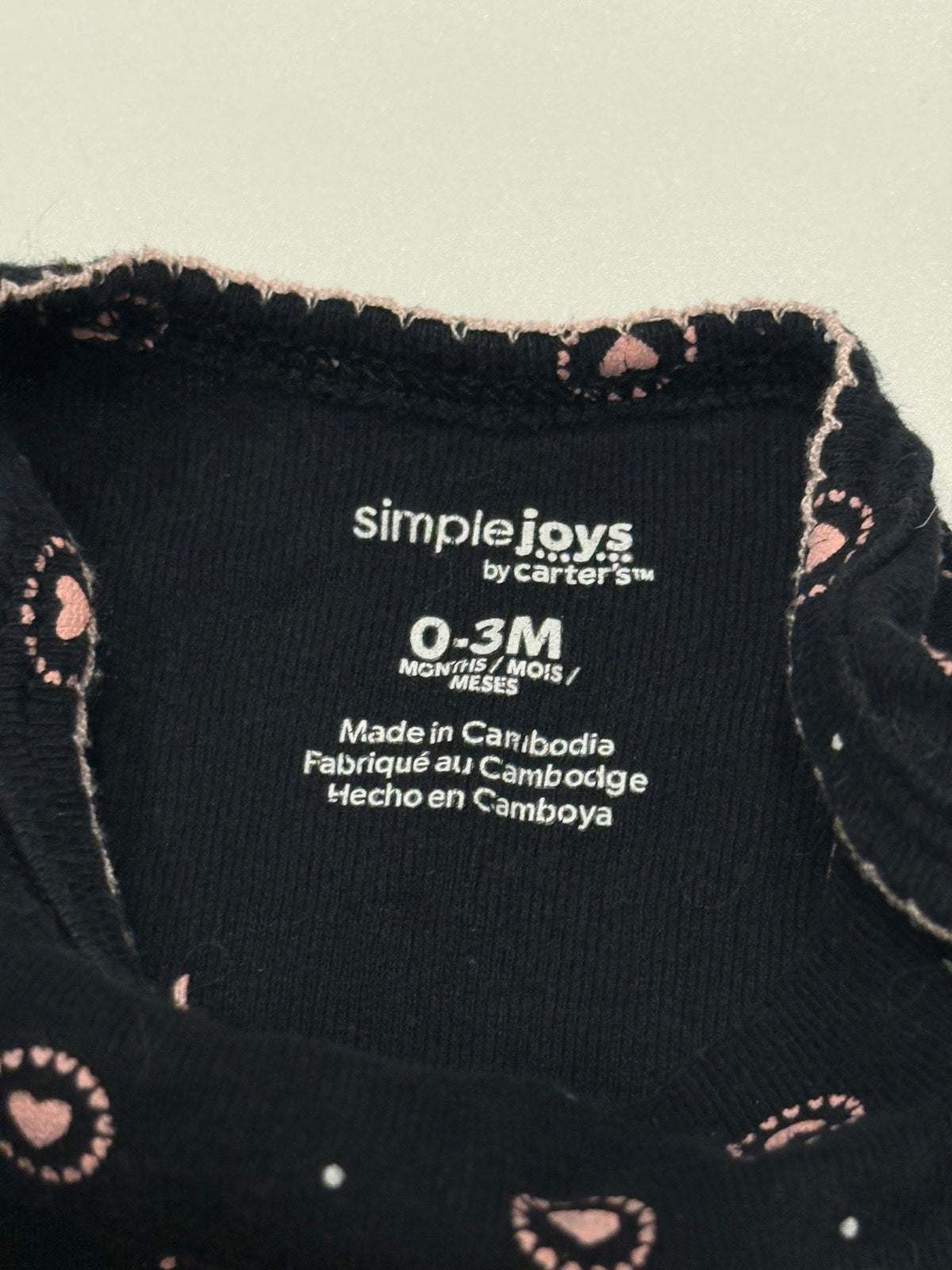 Simple Joys by Carter's Heart Print Bodysuit 0-3M