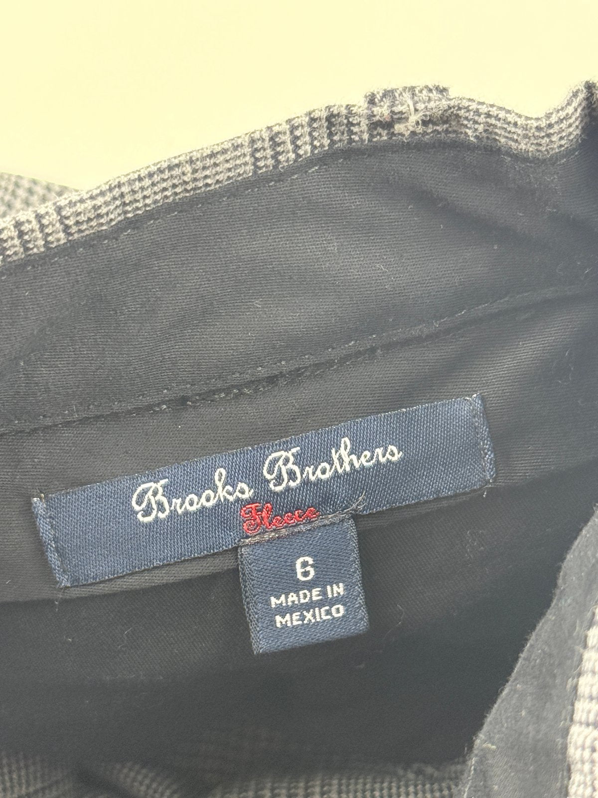 Brooks Brothers Fleece Gray Plaid Pants Size 6