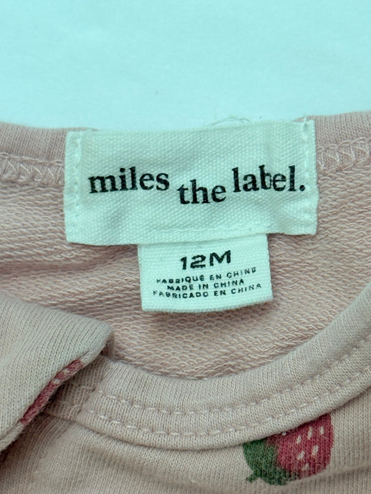 Miles the Label Strawberry Zip Sleeper 12M