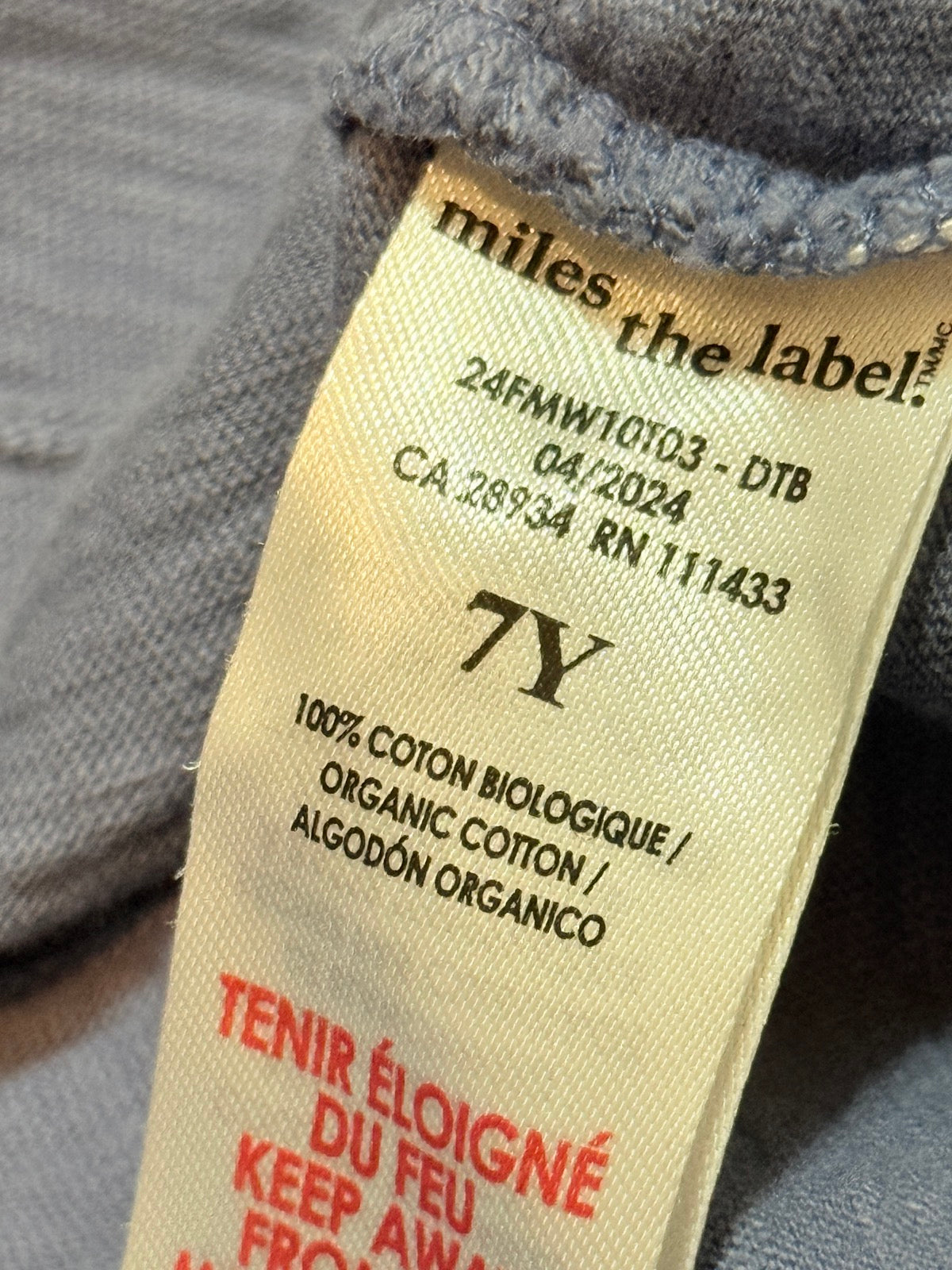 Miles the Label Blue Henley T-Shirt 6/7Y