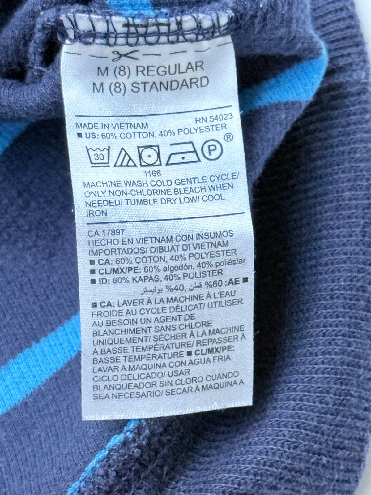 Old Navy Navy Striped Sweatshirt Size M (8) 8