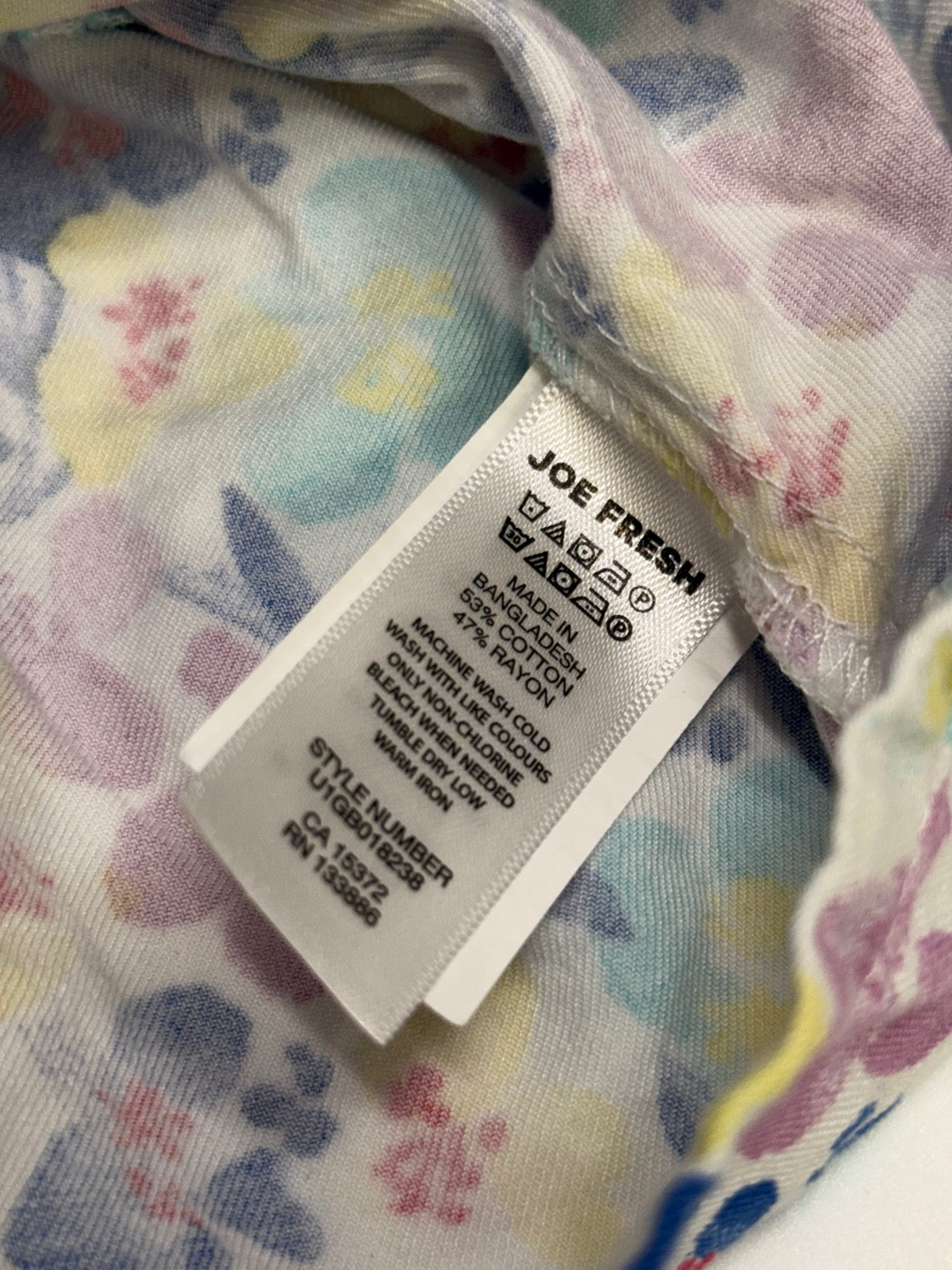 Joe Fresh Floral Smocked Tank Top 6-12m