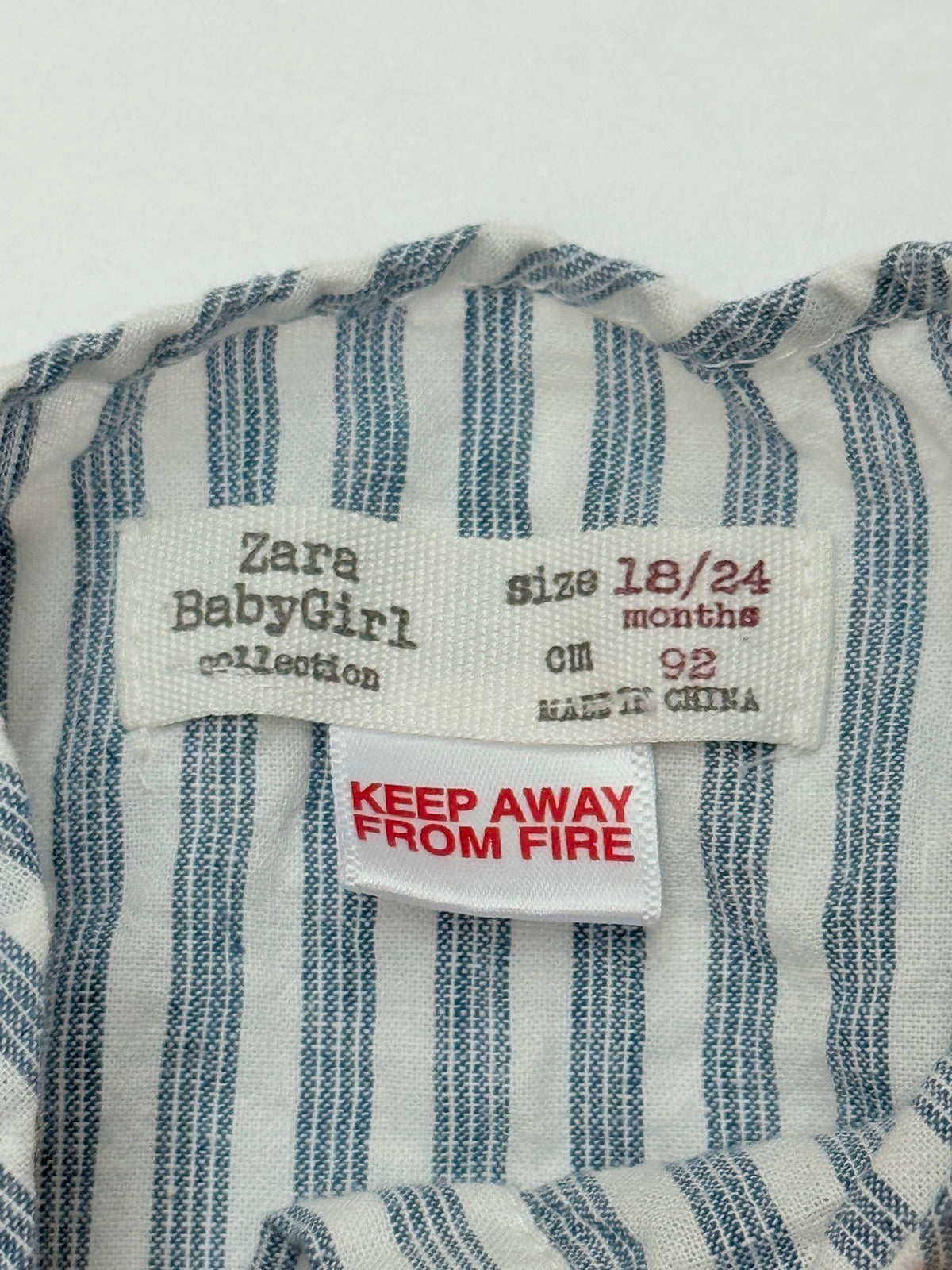Zara Baby Girl Striped Romper 18/24M
