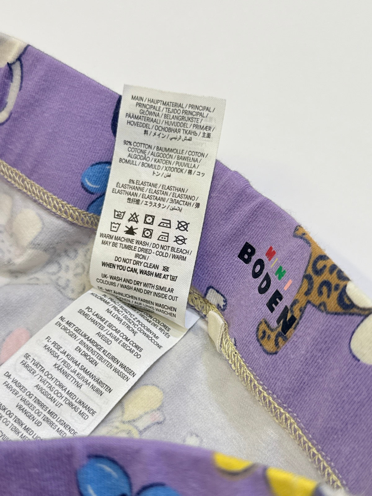 Mini Boden Cat Floral Leggings Size 6-7Y