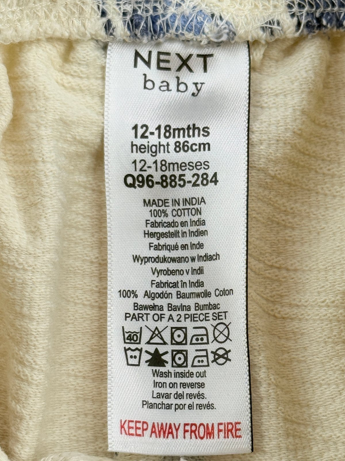 Next Baby Elephant Print Pants Size 12-18M