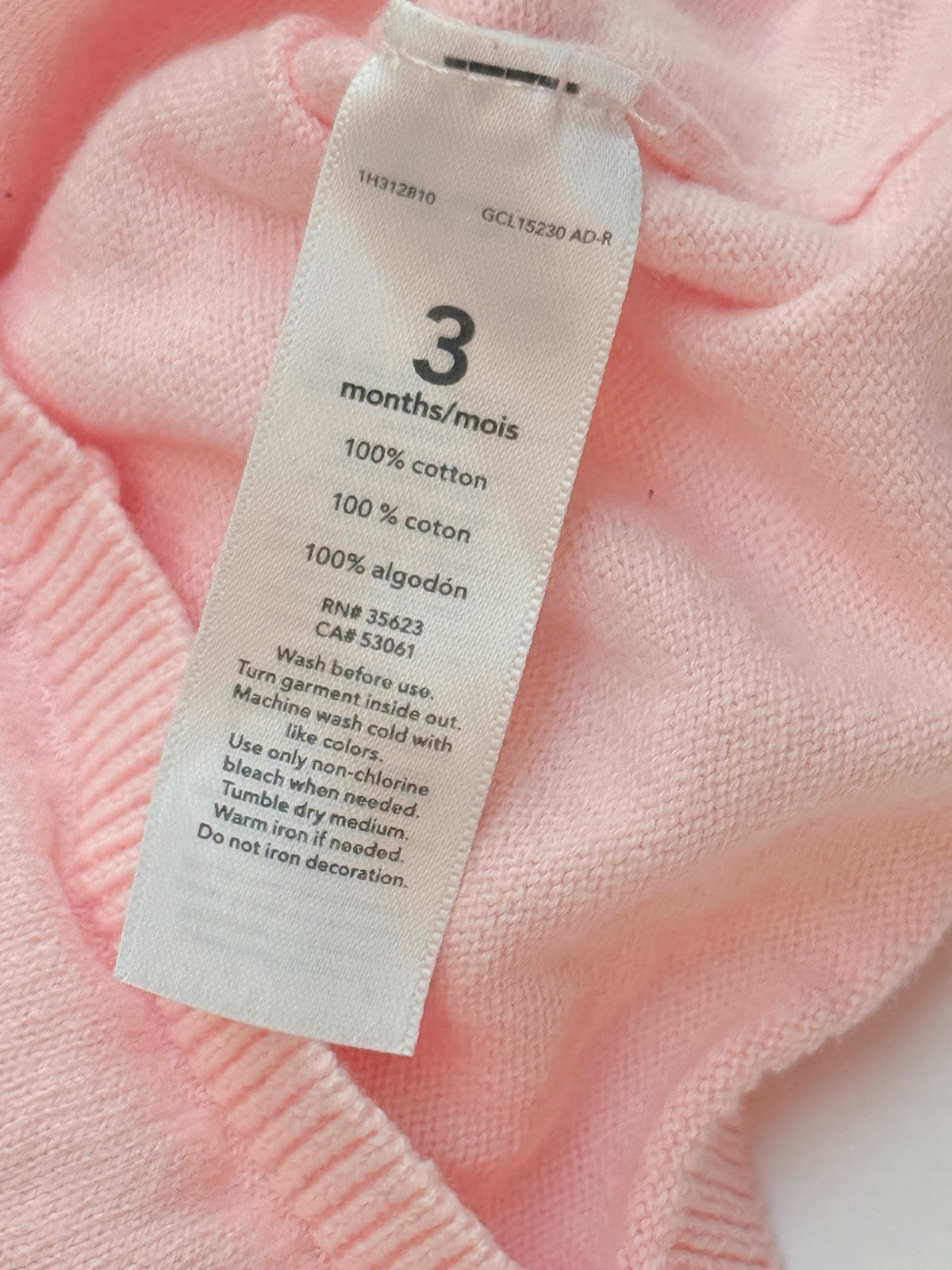 Carter's Pink Bow Pocket Cardigan 3M