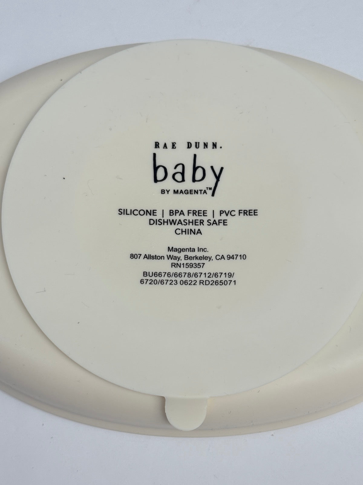 Rae Dunn Baby Divided Silicone Plate Yummy