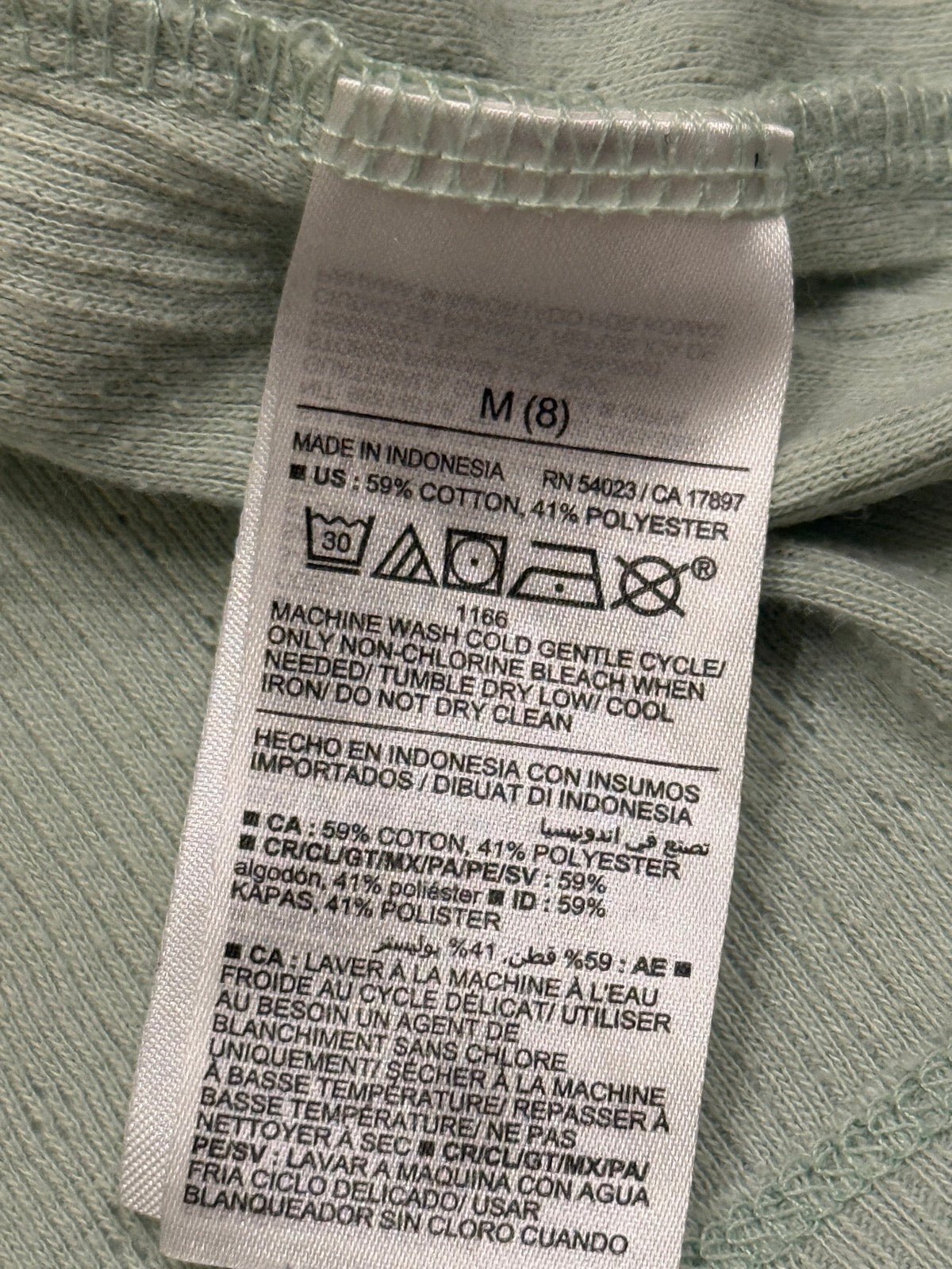 Old Navy Sage Green Ribbed Top Size 8