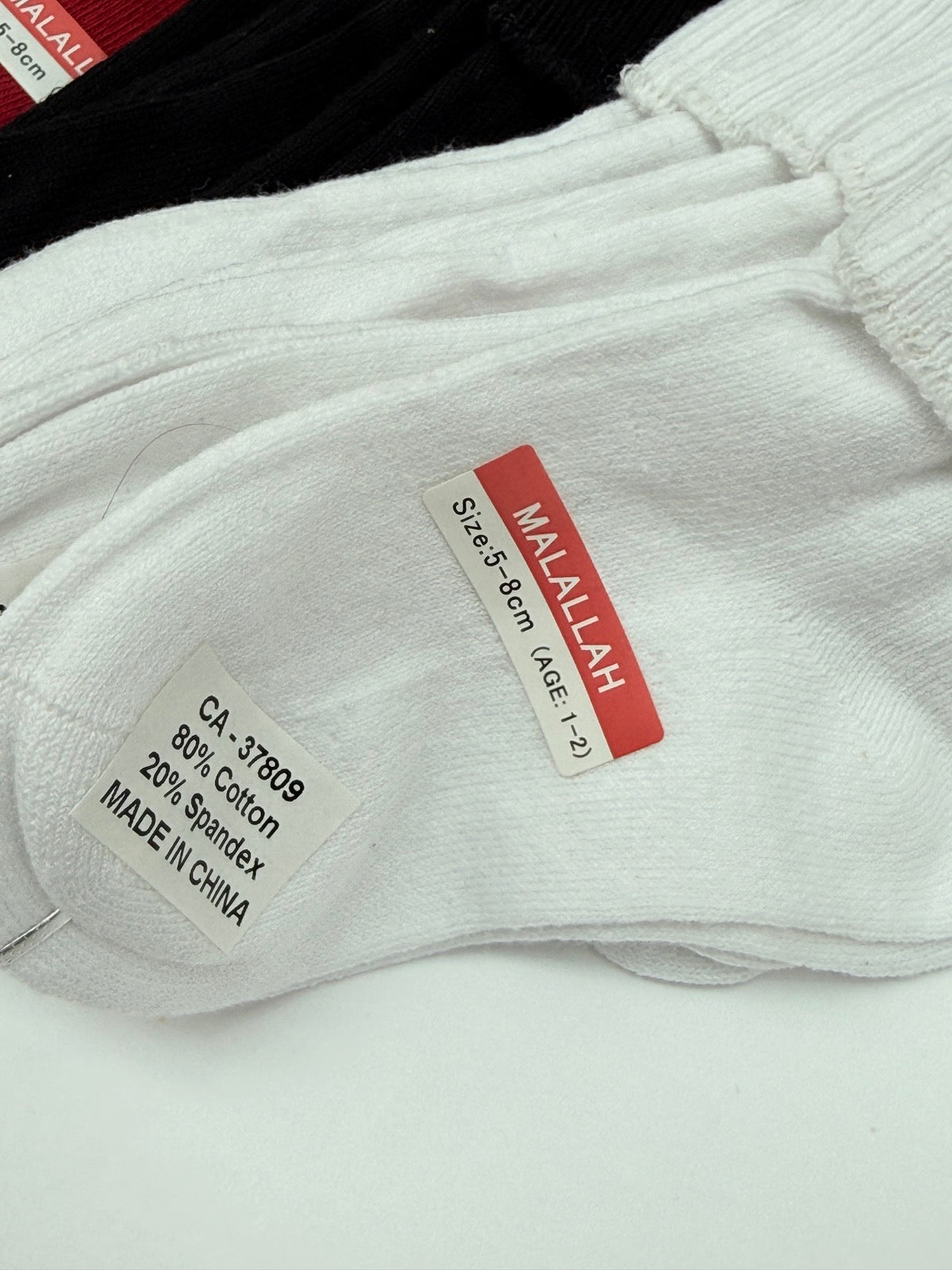 New 12 Pack Baby Socks 3-Color Set Age 1-2