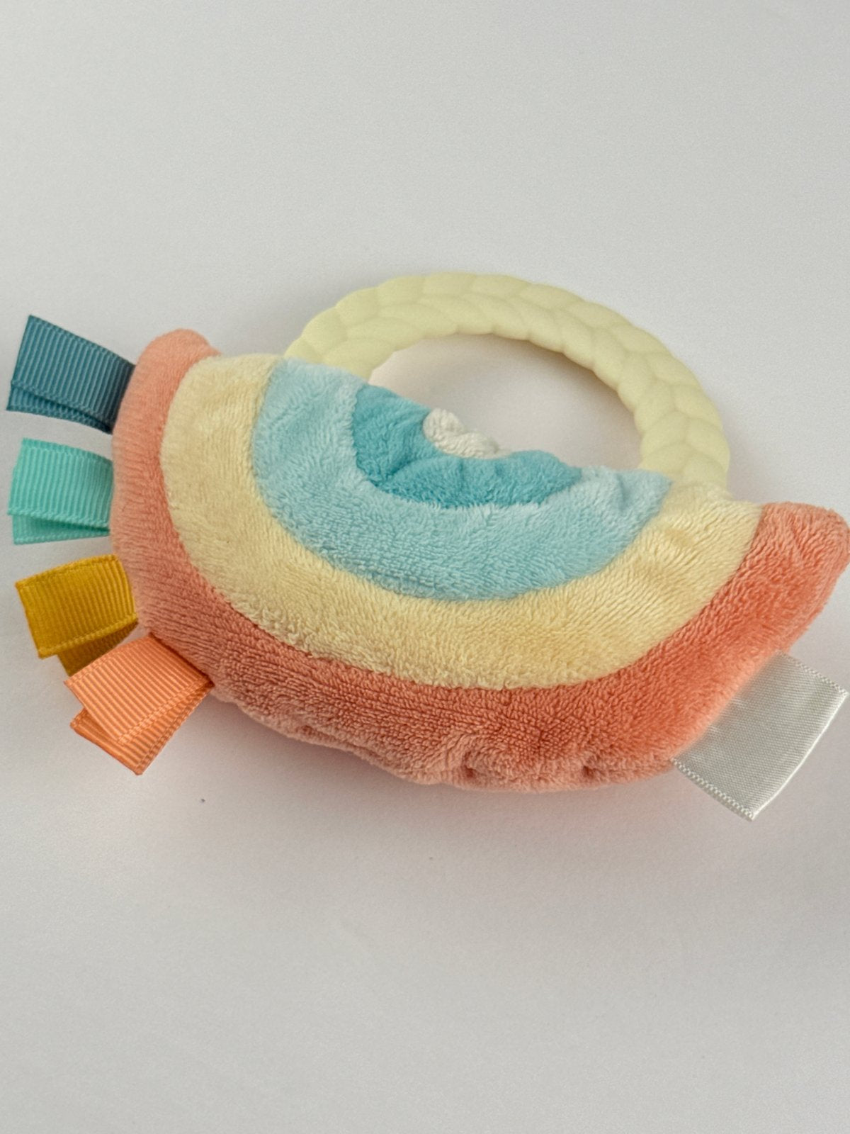 Plush Rainbow Teether Rattle Toy
