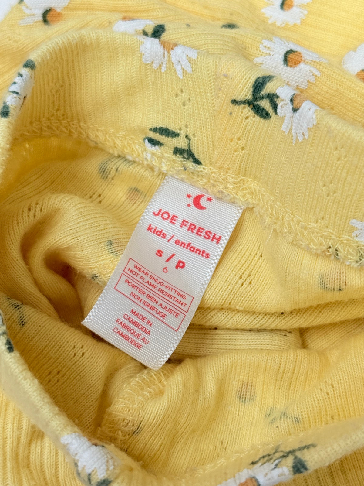 Joe Fresh Daisy Pajama Set Size 6