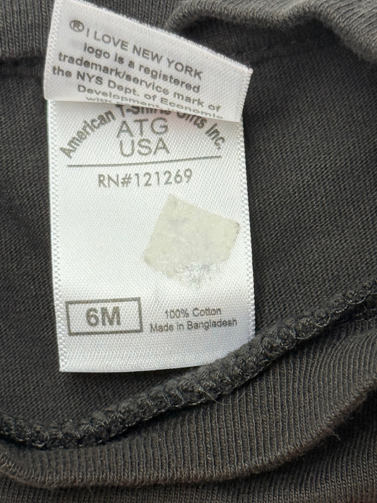 I Love NY Black Graphic T-Shirt 6M