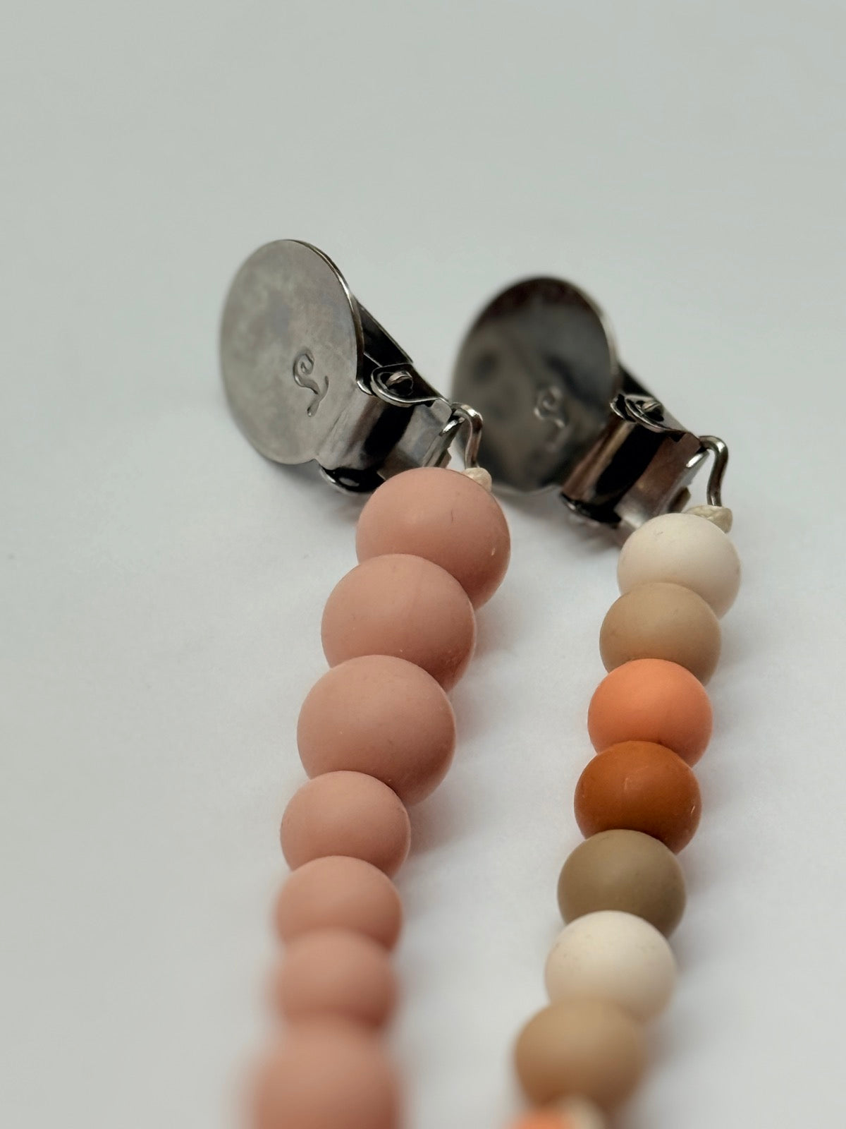 Loulou Lollipop Silicone Bead Pacifier Clips Set