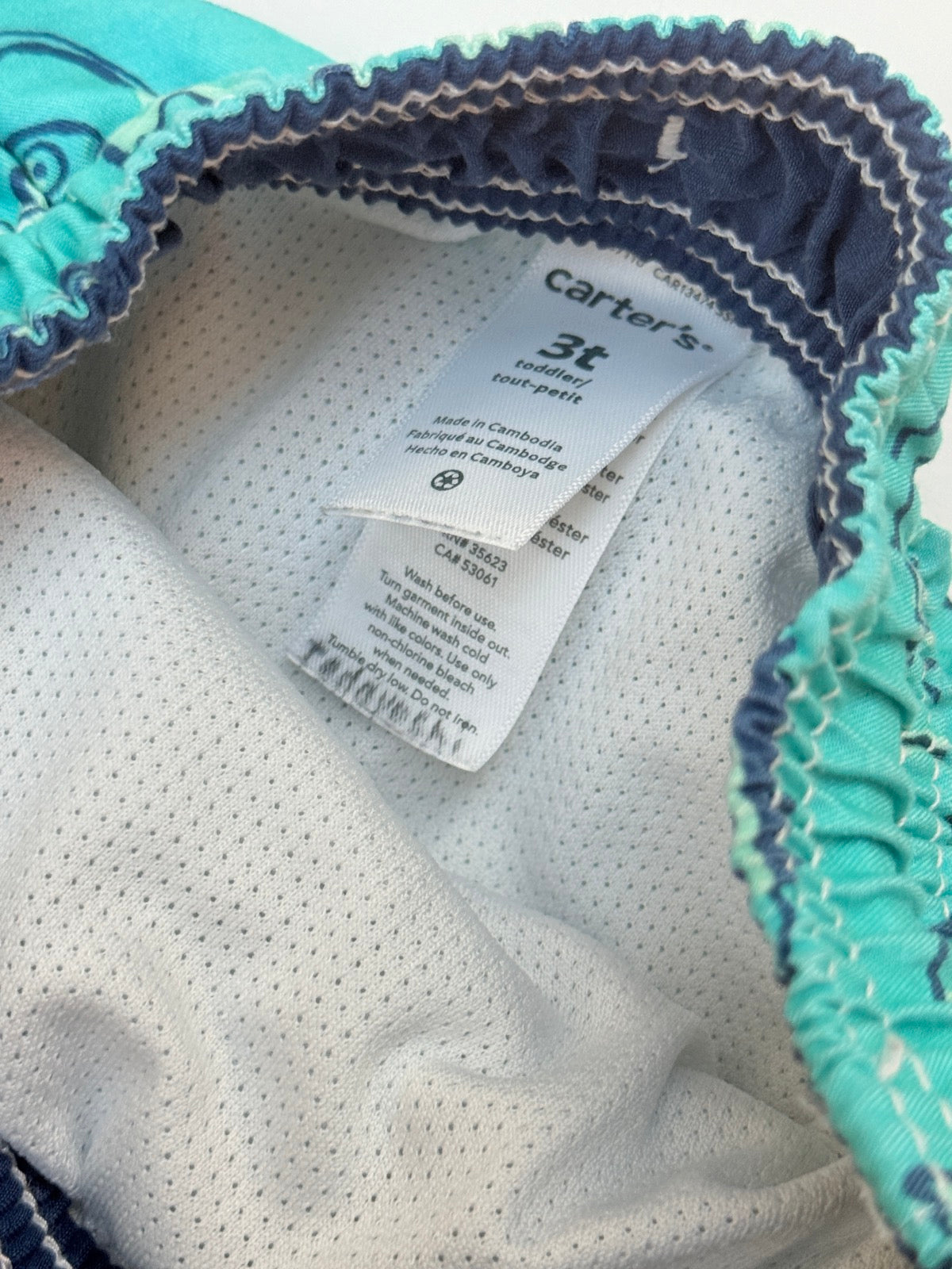 Carter's Shark Print Swim Shorts 3T