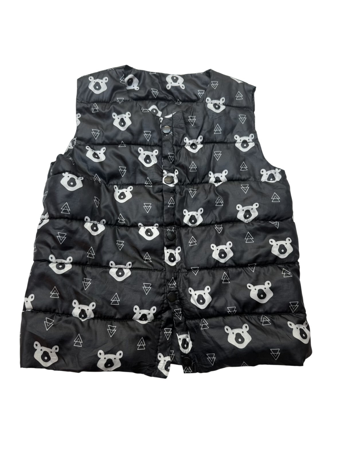 Unknown Bear Print Puffer Vest 4T