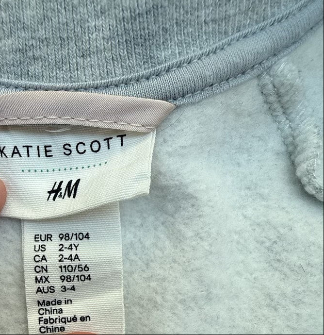 H&M Katie Scott Zip Jacket Size 2-4Y