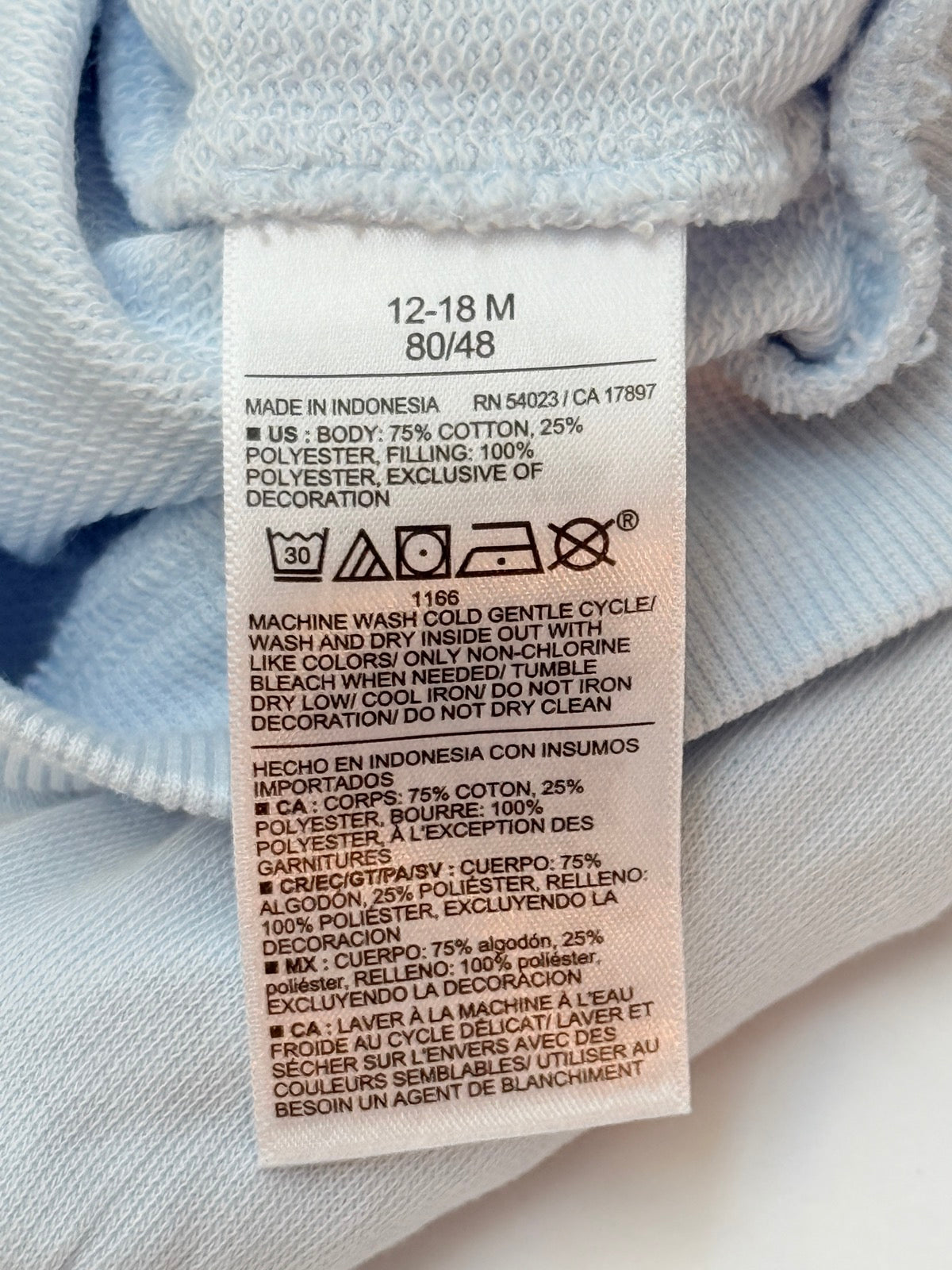 Old Navy Bee Applique Sweatshirt 12-18M