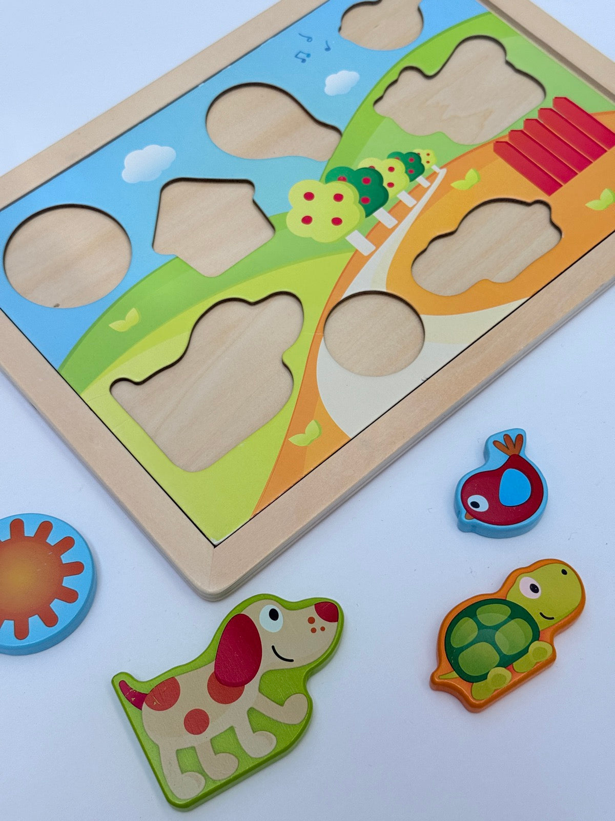 Hape Wooden Peg Puzzle Set Pets Theme