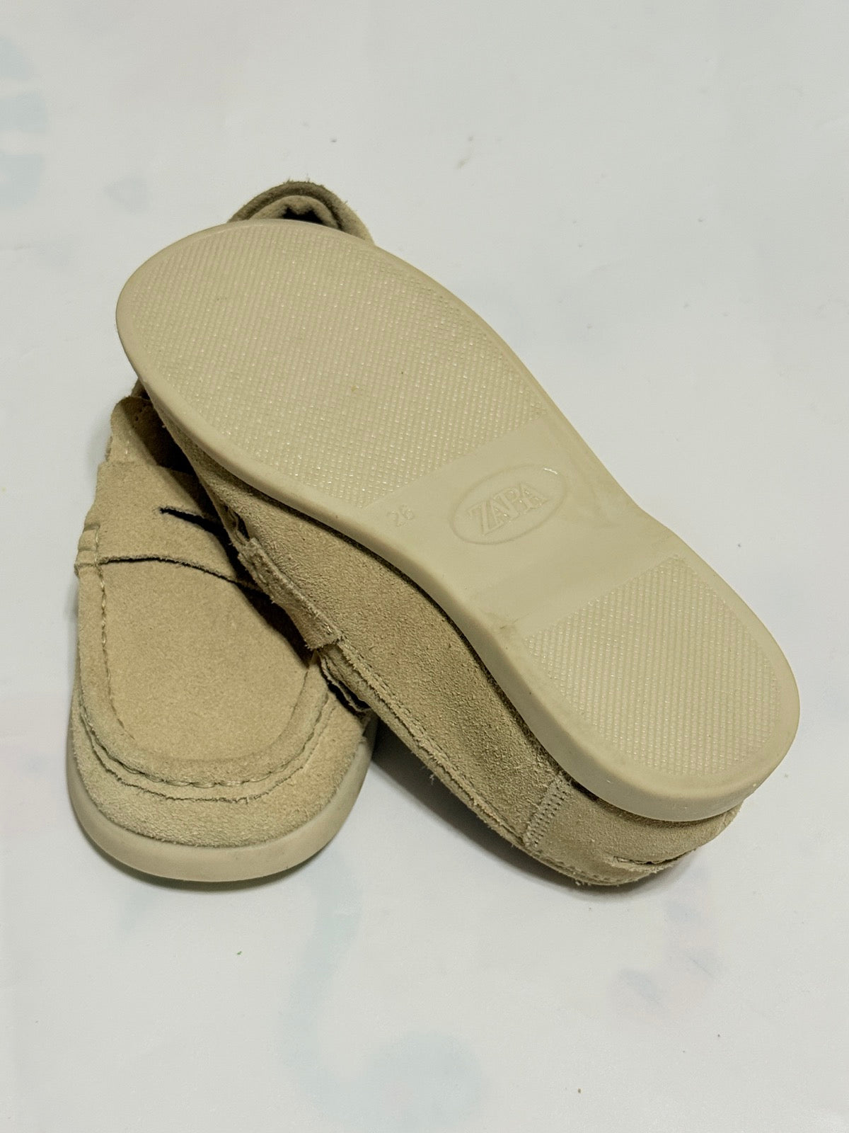 Zara Suede Penny Loafer Size 26