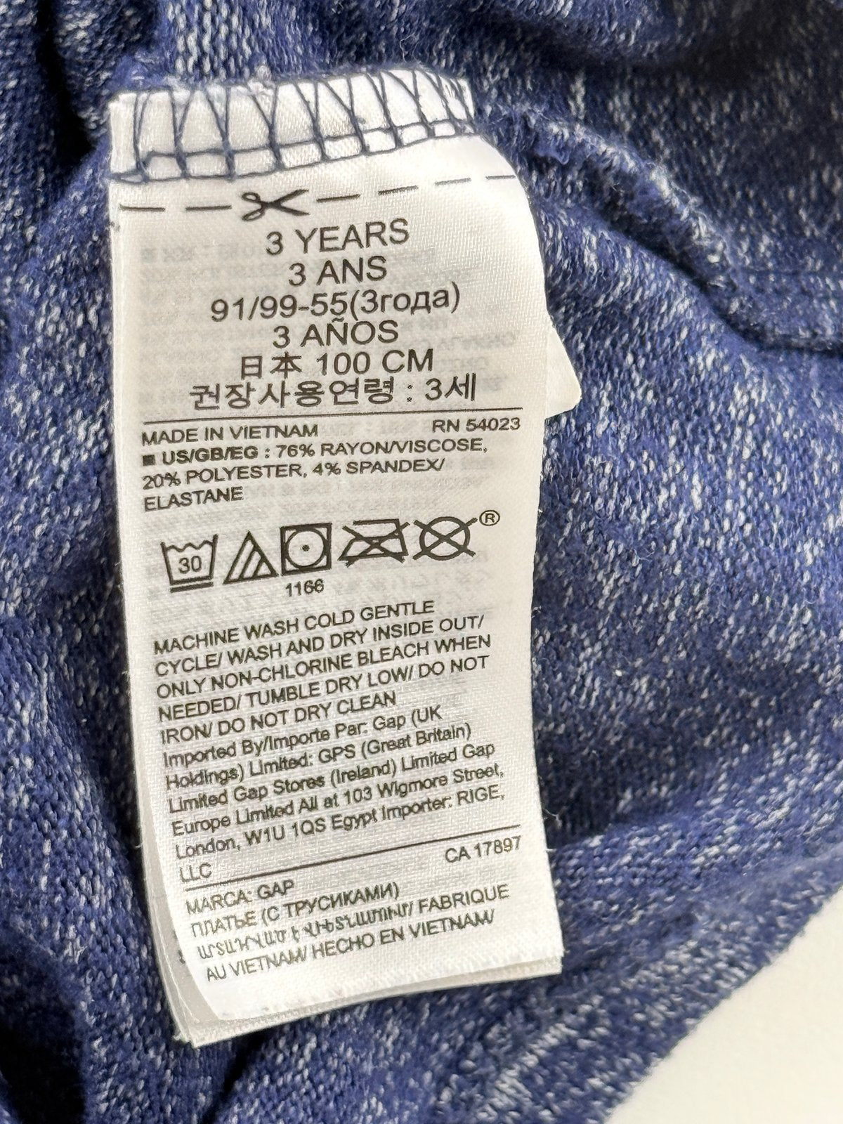 baby Gap Navy Star Print Dress 3T