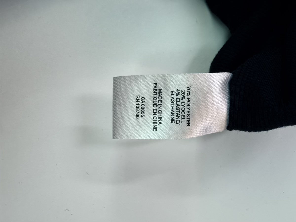 Thyme Maternity Black Ribbed Mock Neck Dress M