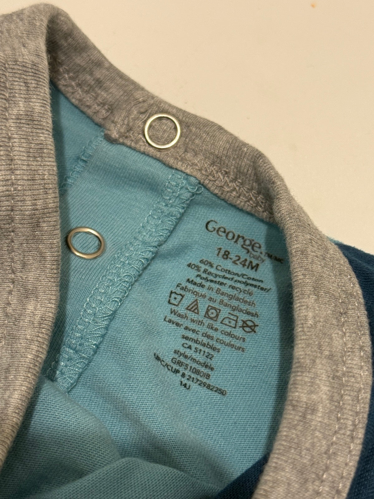 George Baby Raglan Long Sleeve Top 18-24M