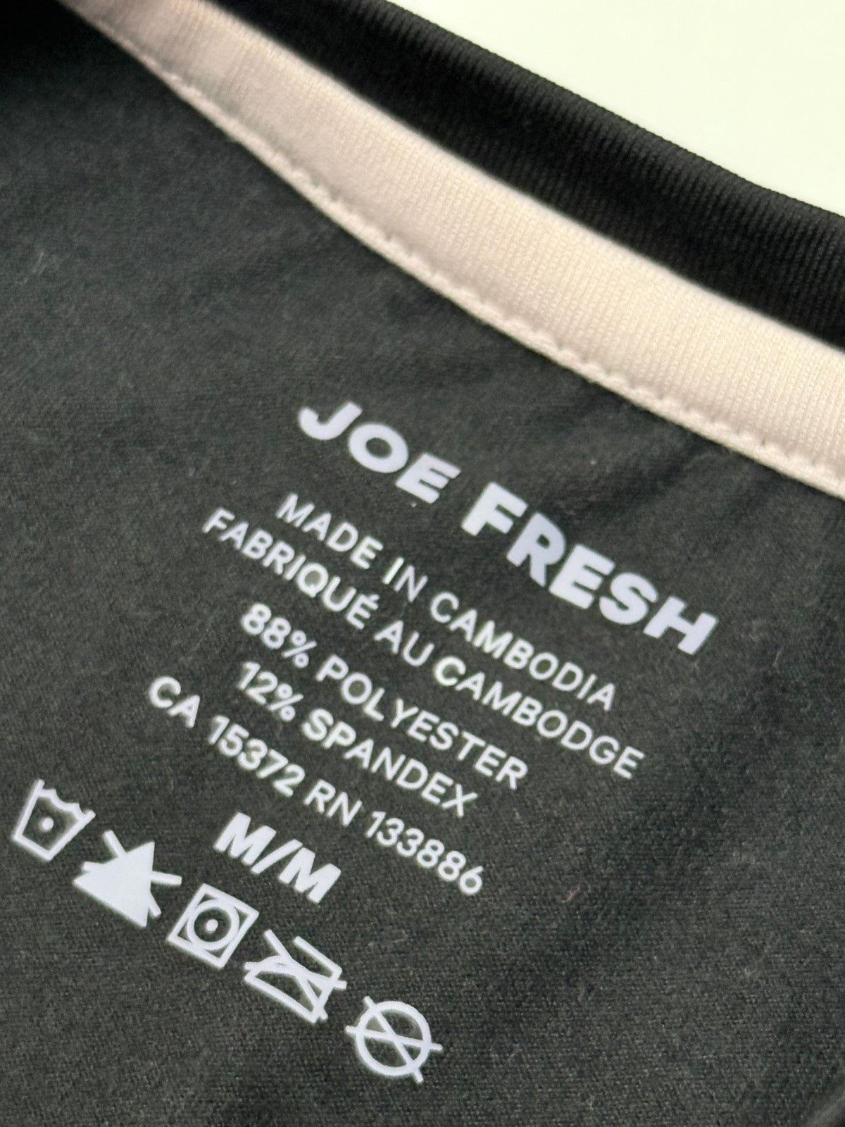 Joe Fresh Black Long Sleeve Top Size M