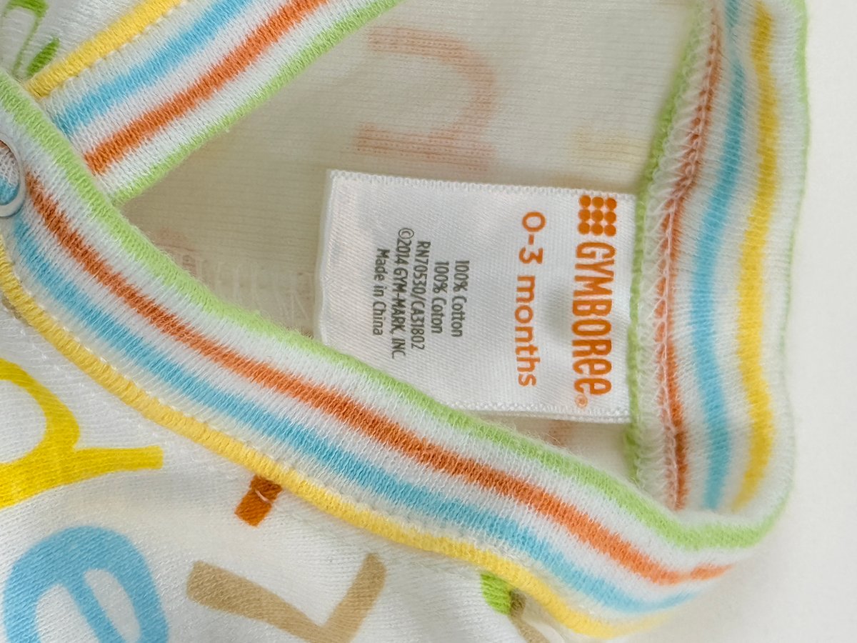 Gymboree Alphabet Animals Sleeper 0-3M
