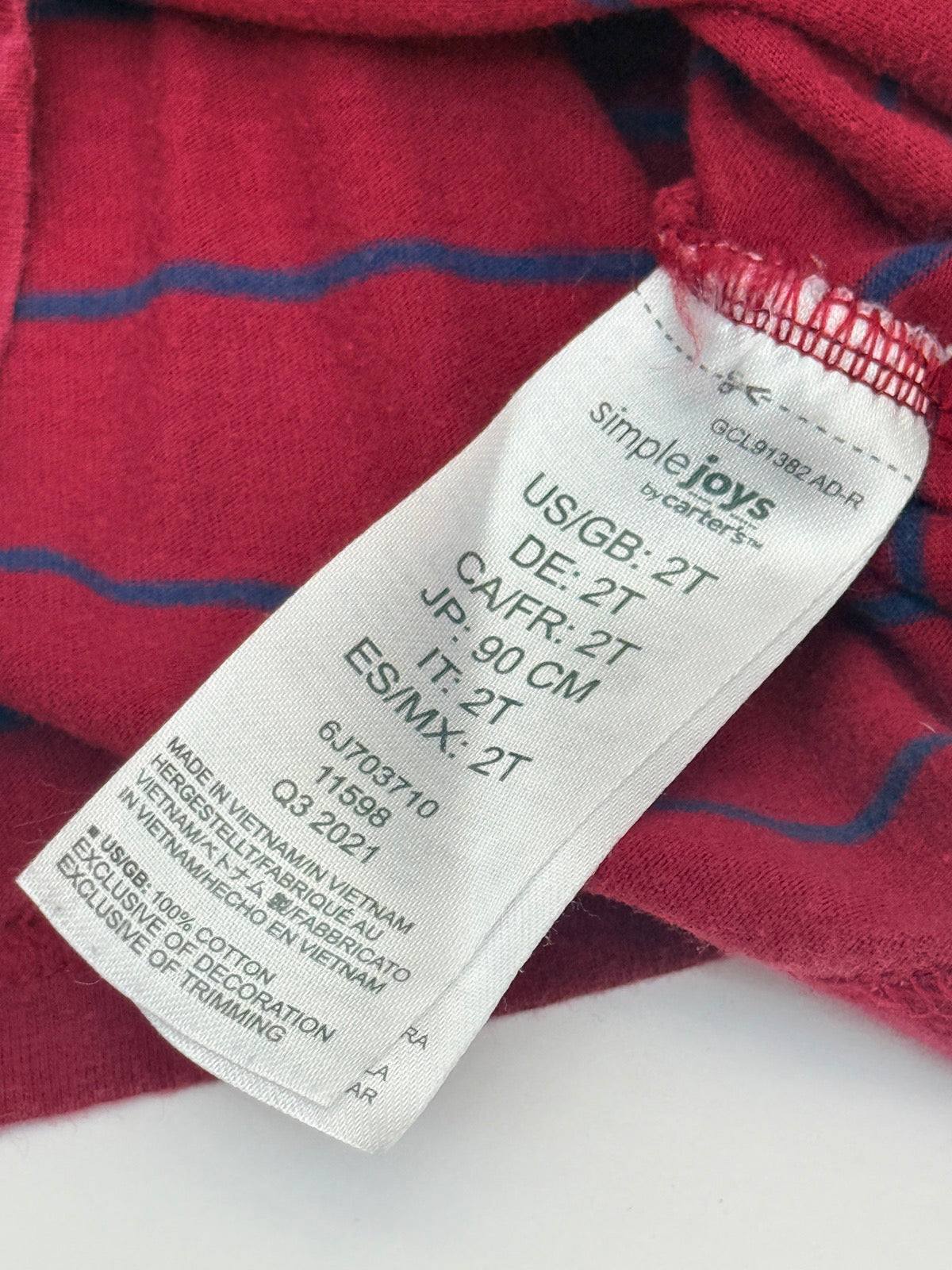 Simple Joys by Carter's Striped Bear Tee 2T