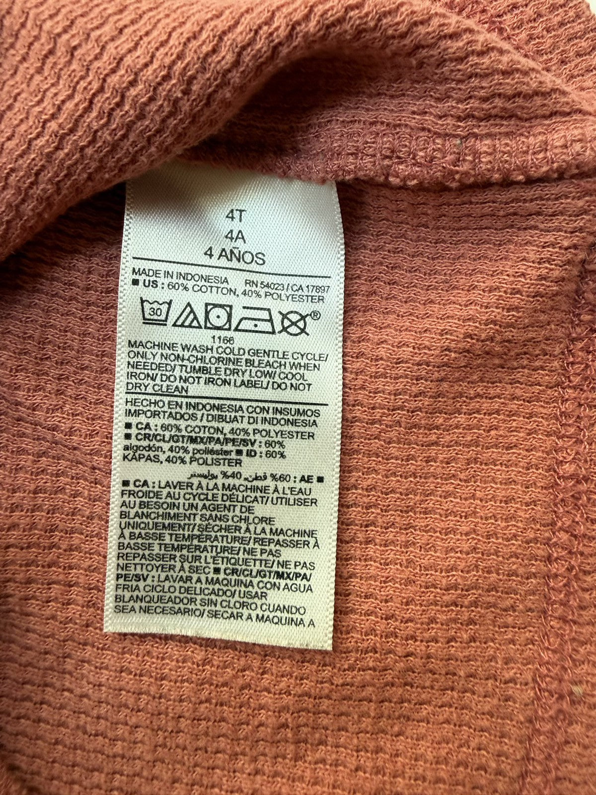 Old Navy Waffle Knit Long Sleeve Top 4T