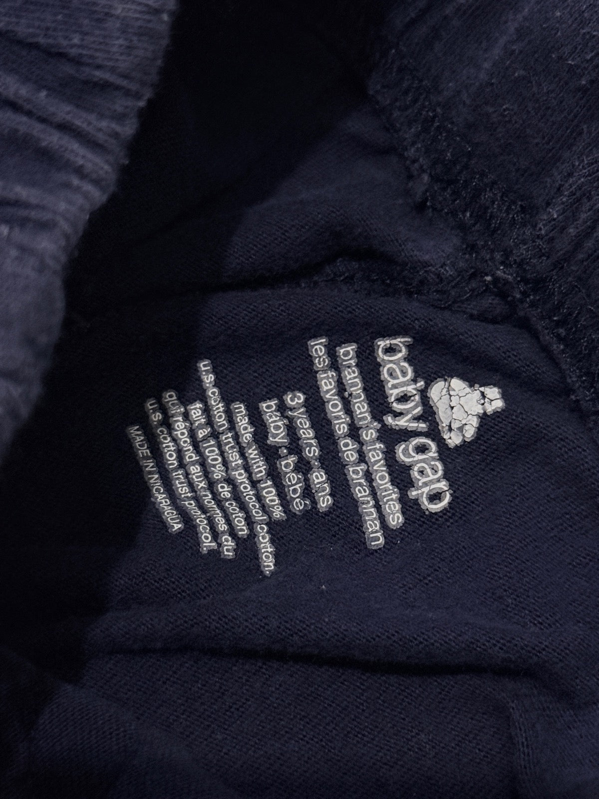 Baby Gap Navy Bear Logo Joggers 3T