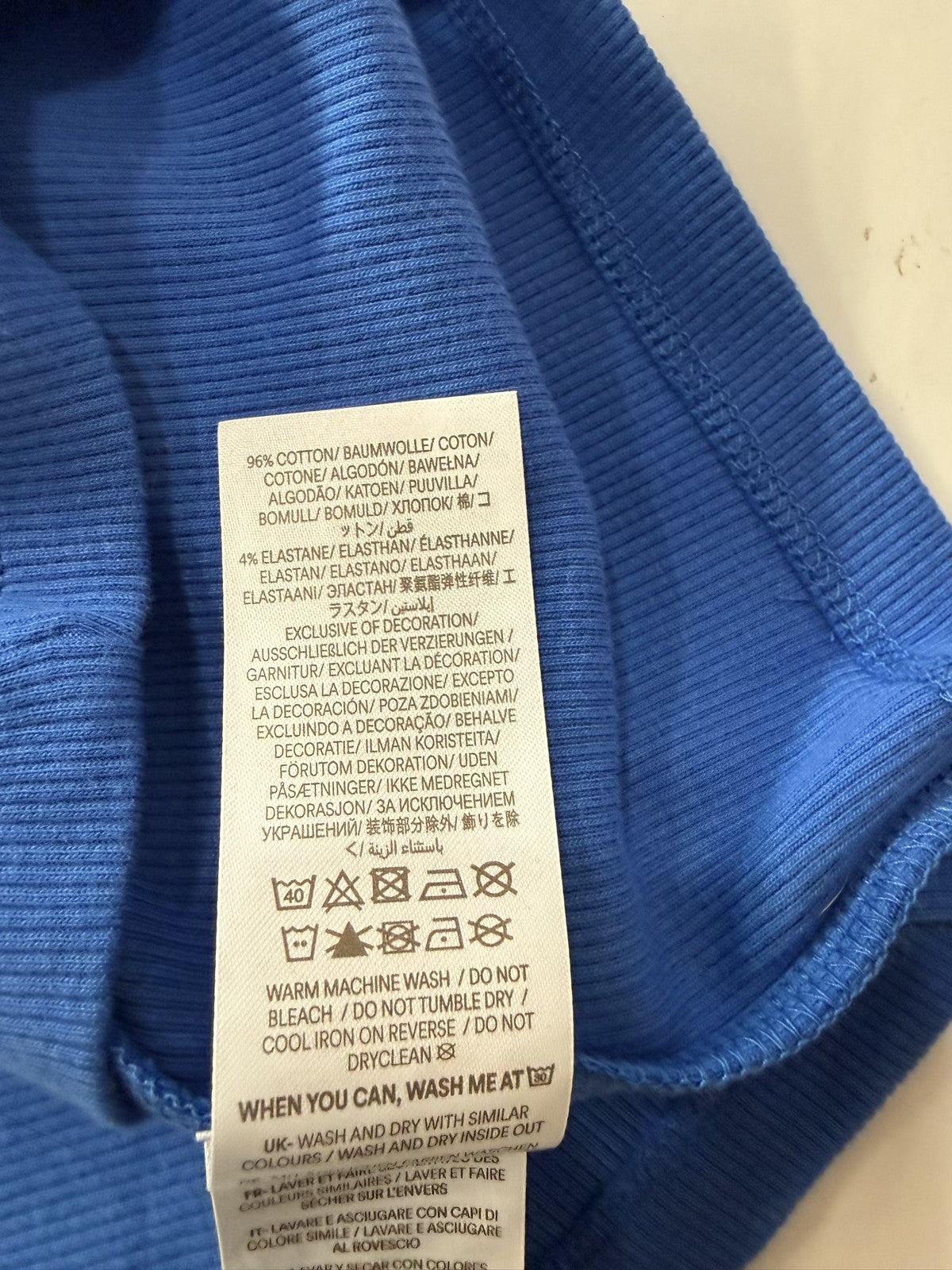Mini Boden Blue Ribbed Tank Top 5-6Y