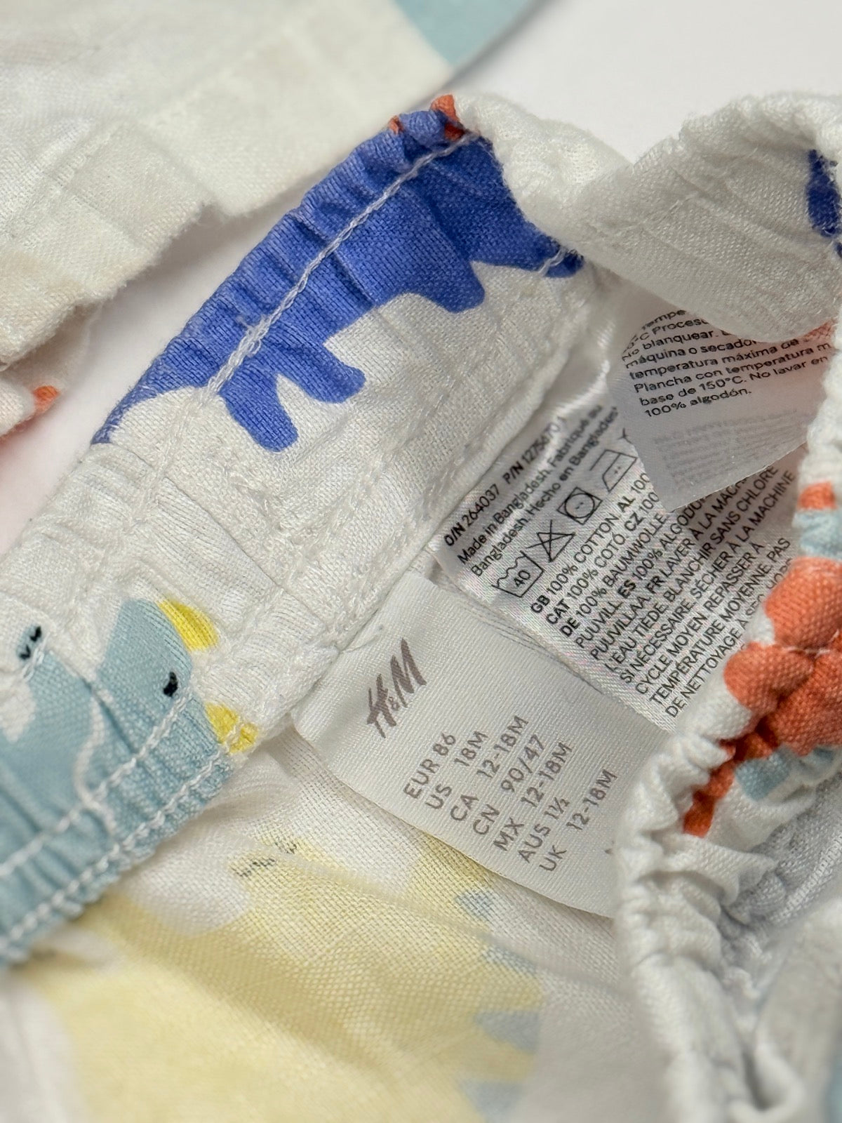 H&M Dinosaur Print Shirt & Shorts Set 18M