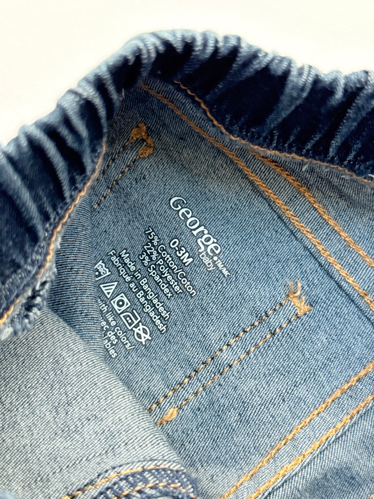 George Baby Dark Wash Jeans 0-3M