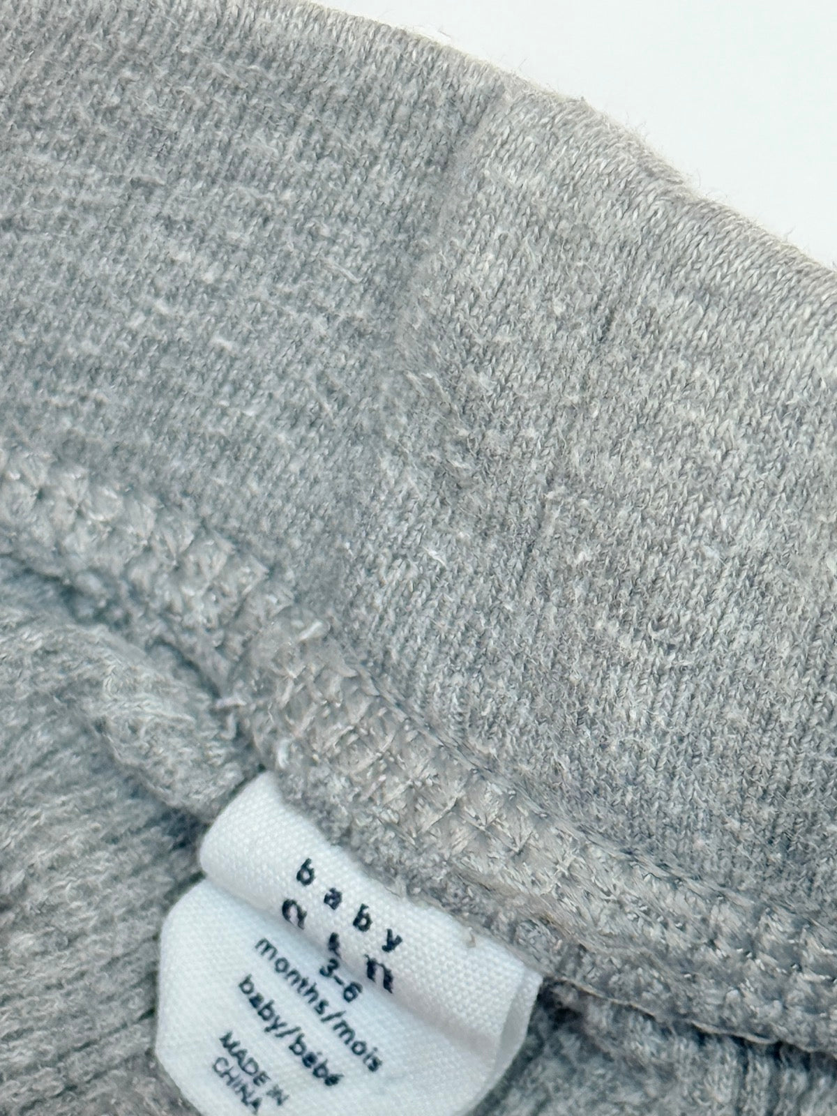 Baby Gap Gray Waffle Knit Jogger Pants 3-6m