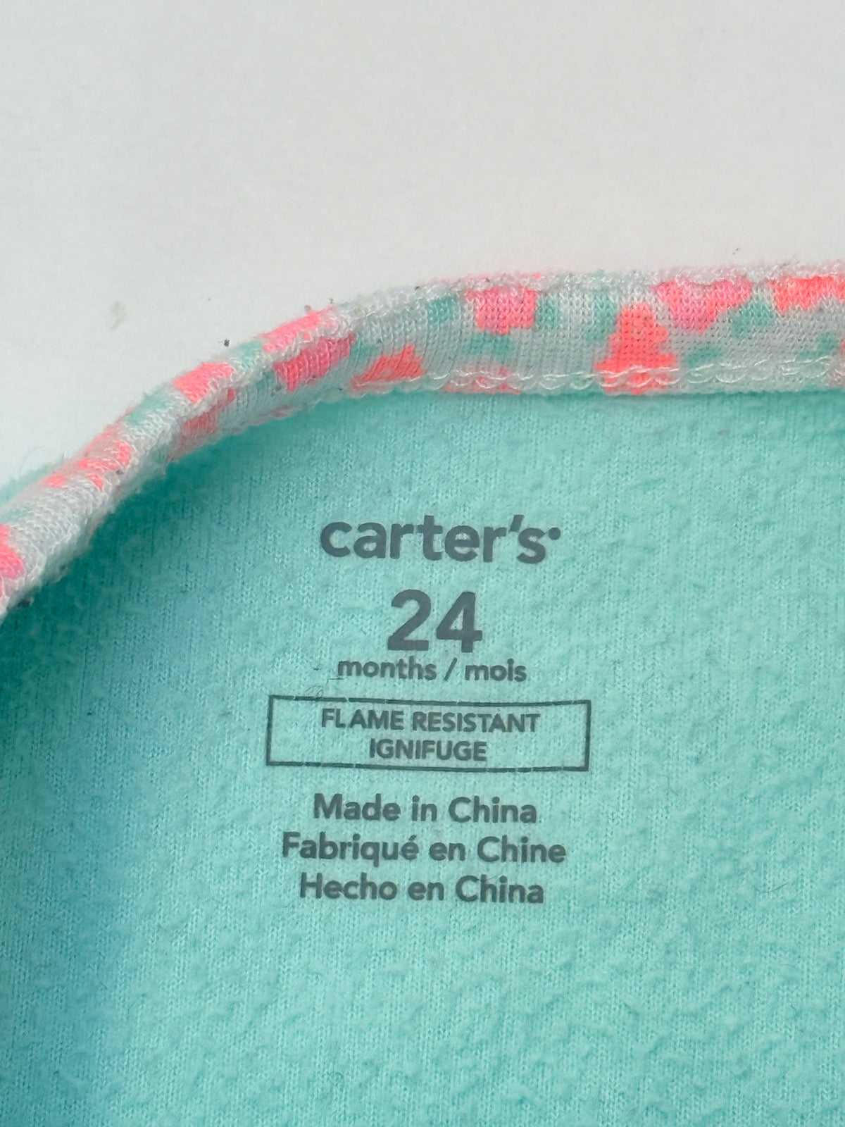 Carter's Bear Face Footed Sleeper 24M