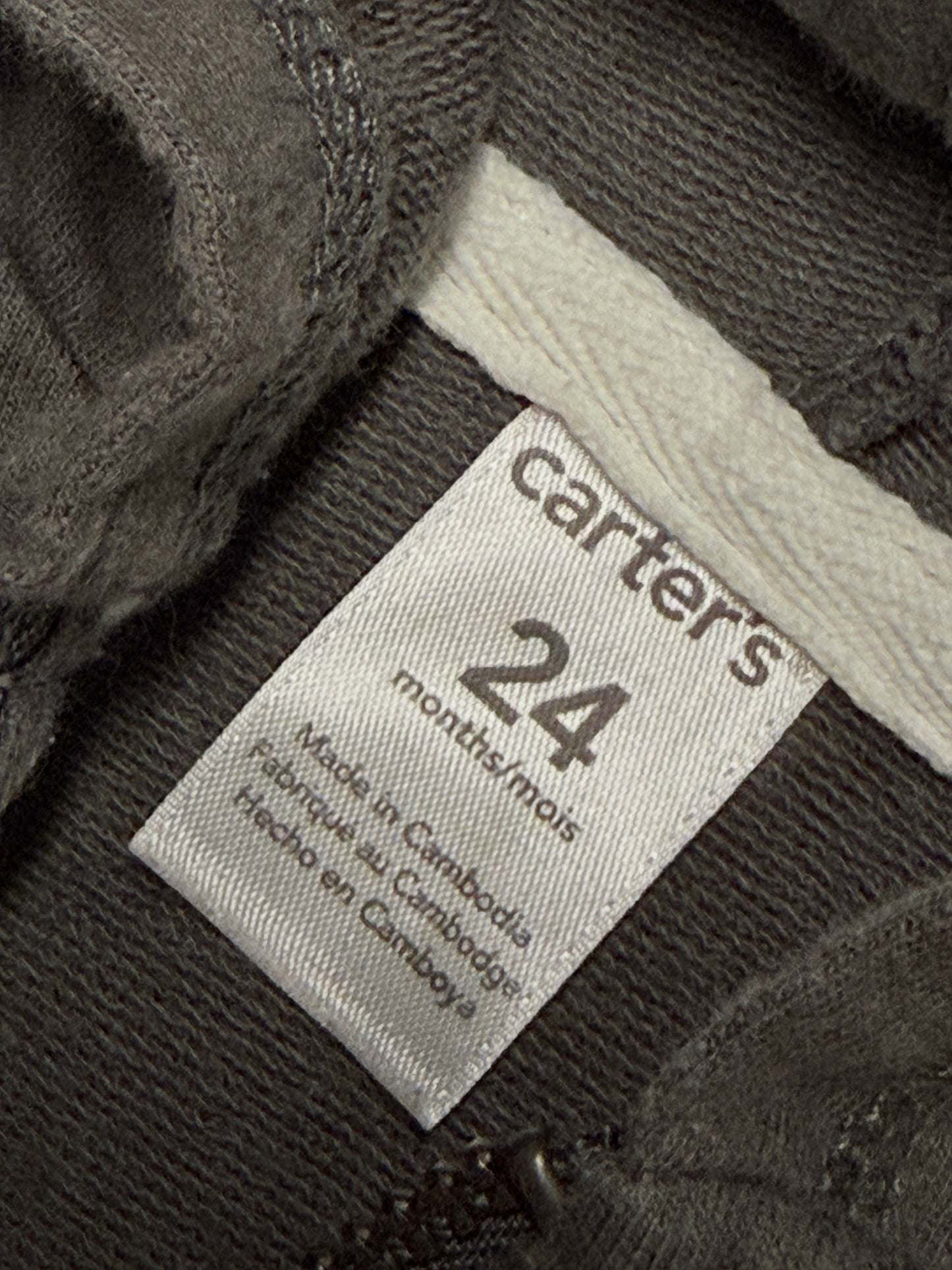 Baby Zip-Up Hoodie Carter's Gray 24 Months