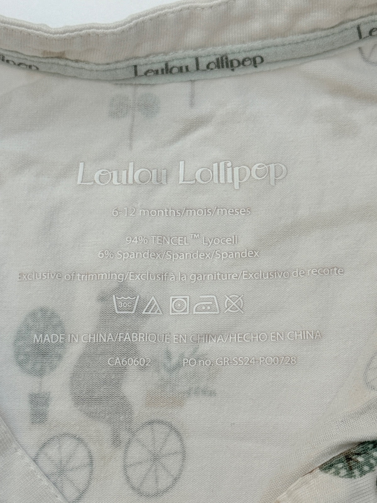 Loulou Lollipop Bear Print Romper 6-12M