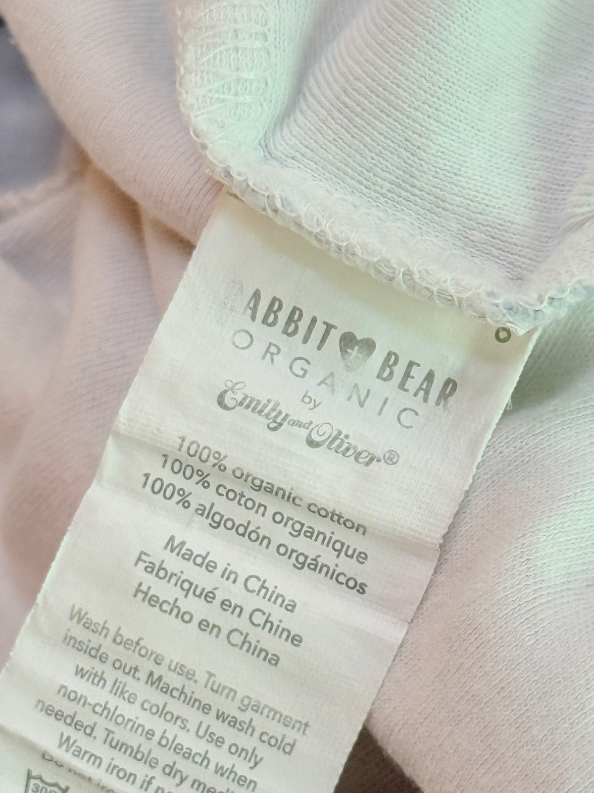 Rabbit Bear Organic Floral Footed Sleeper 3-6M