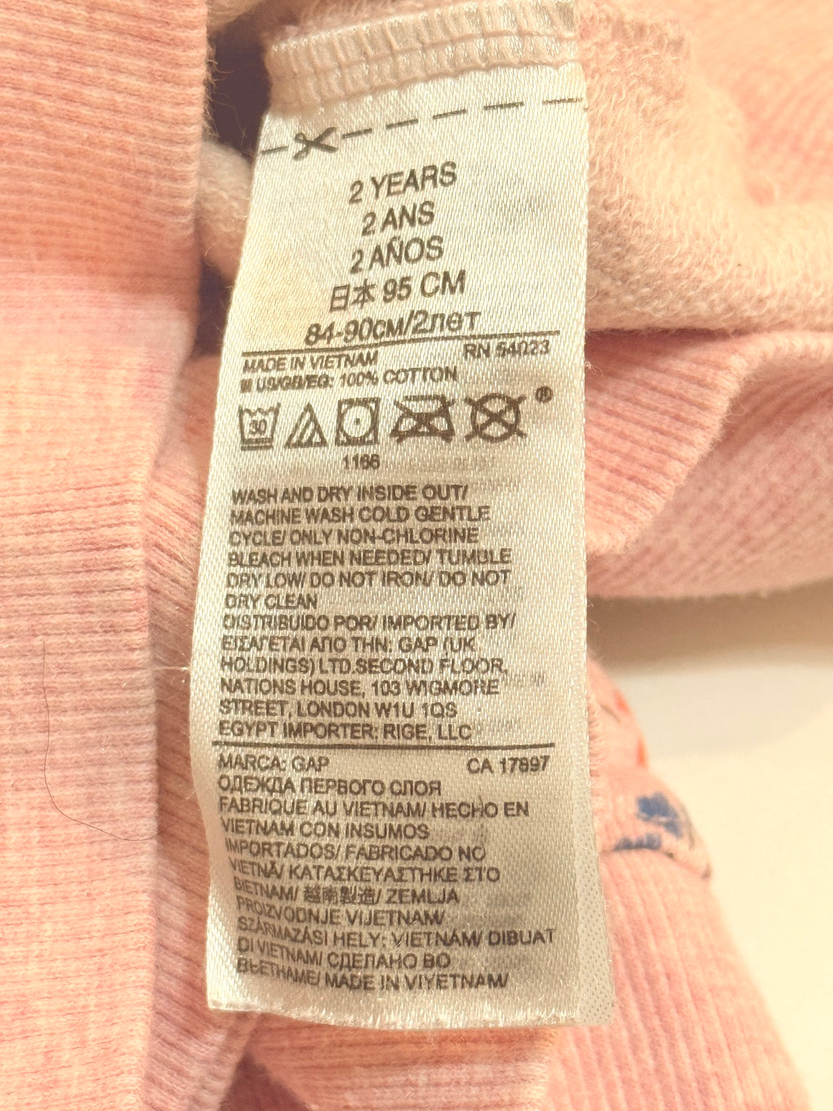 Baby Gap Floral Pink Sweatshirt 2T