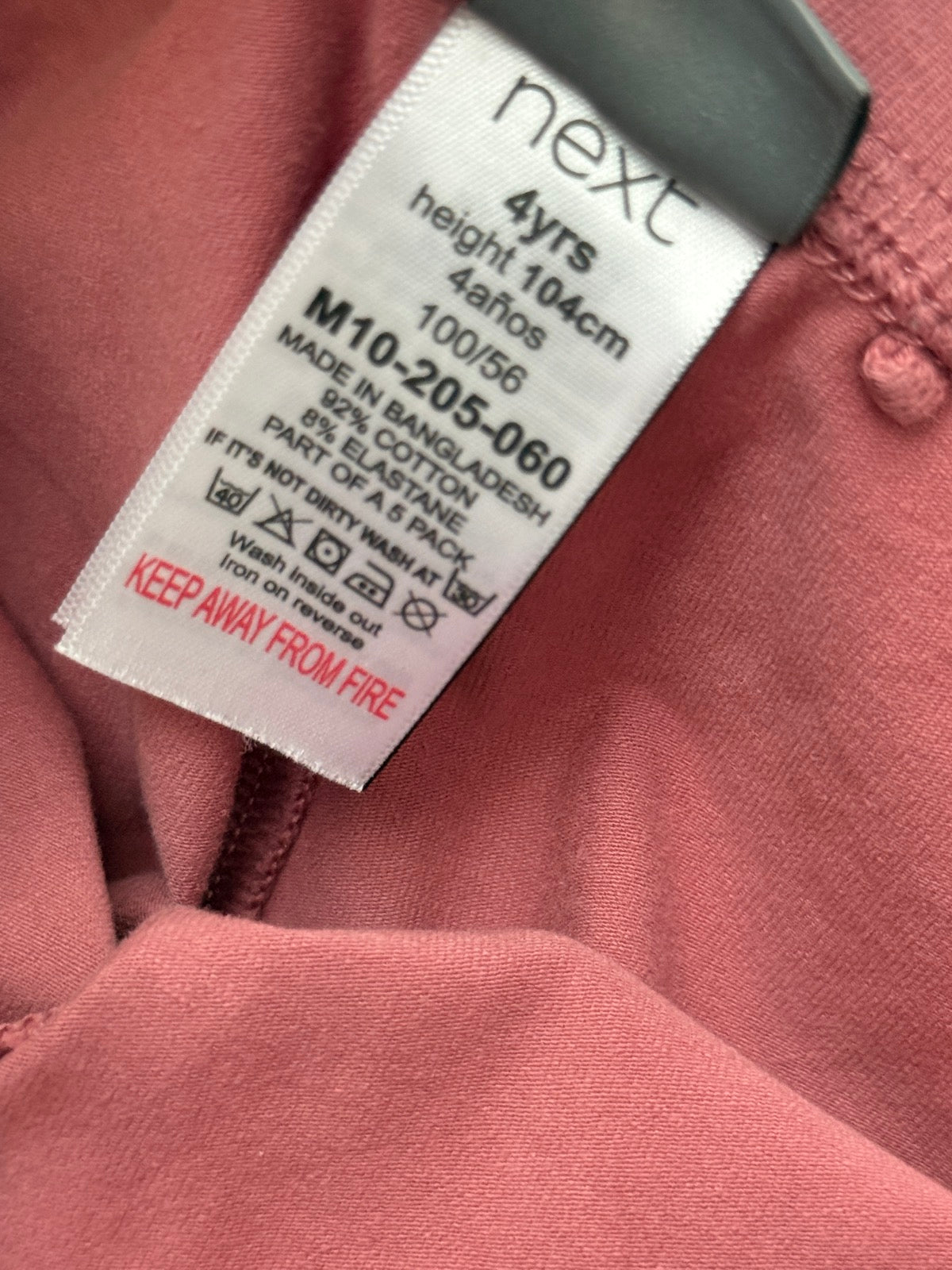 Next Pink Leggings 4T