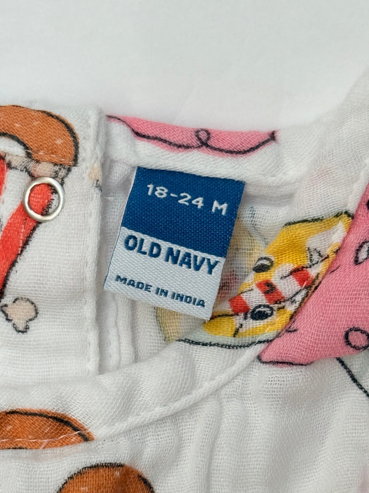 Old Navy Carnival Food Print Romper 18-24M