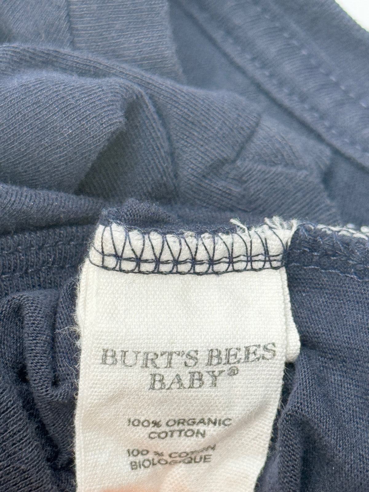 Burt's Bees Baby Navy Bodysuit 3-6M