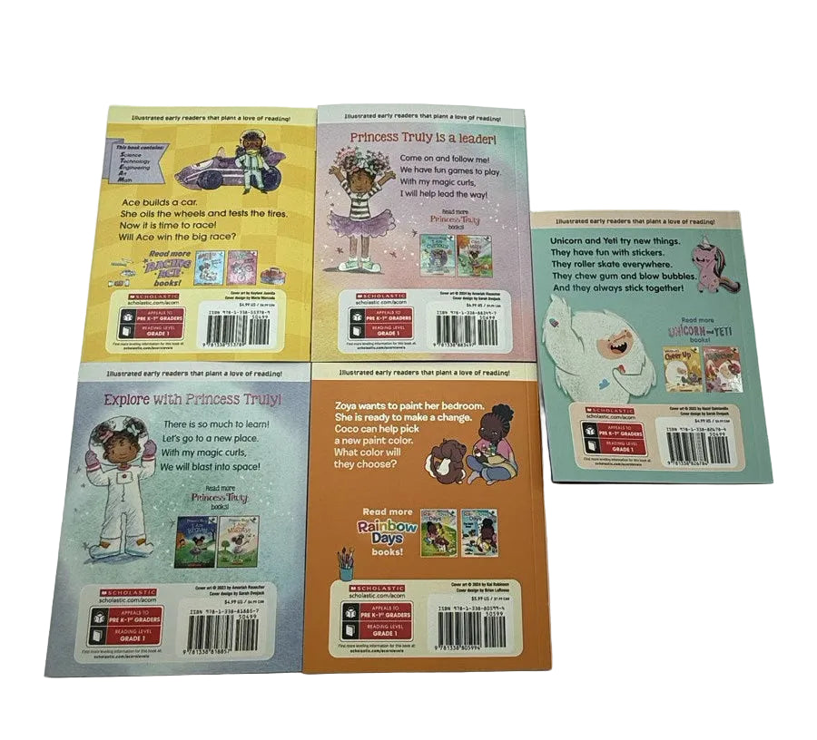 5 Scholastic Acorn Early Reader Books Bundle