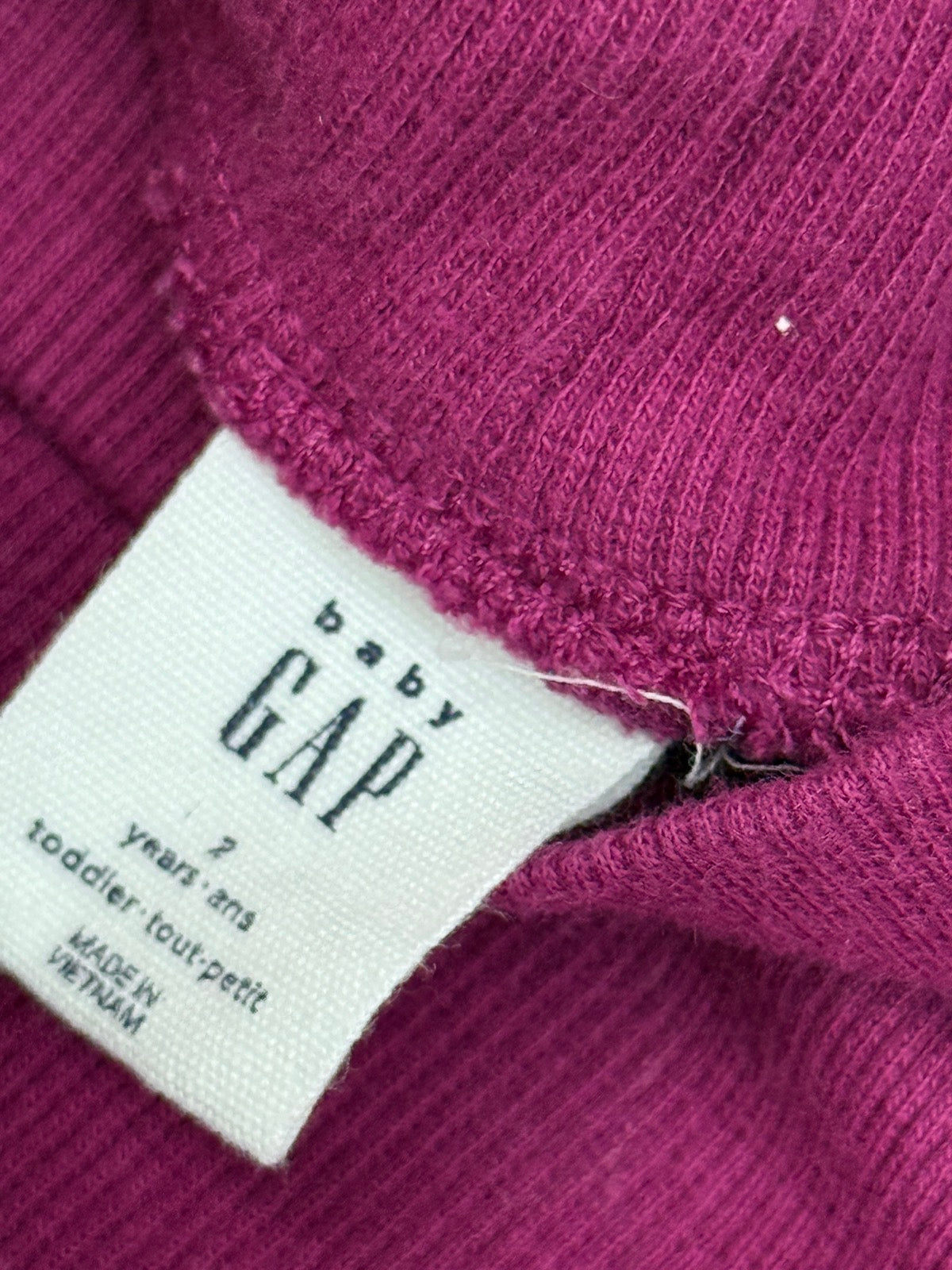 Baby Gap Magenta Puff Sleeve Top 2T