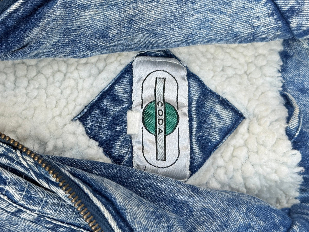 Vintage Coda Denim Sherpa Lined Hooded Jacket 6Y