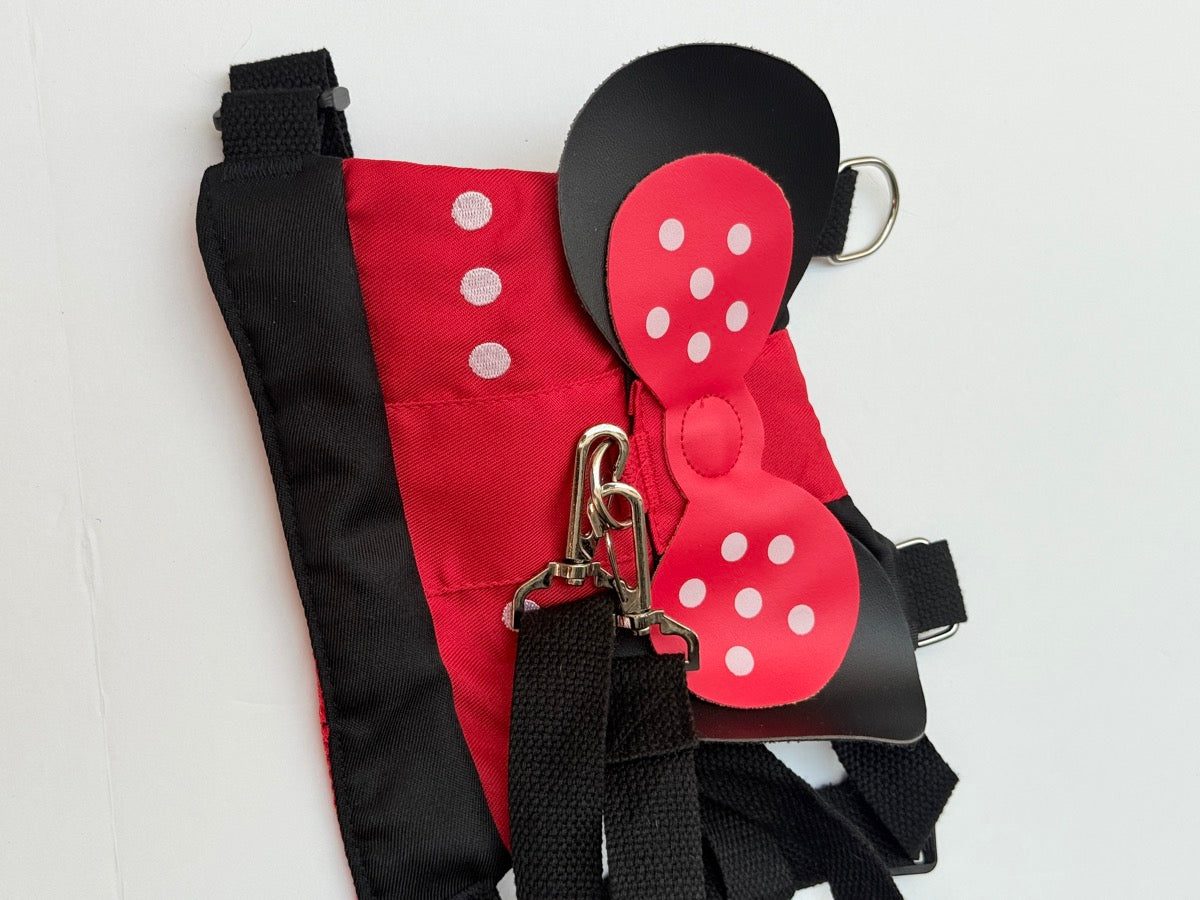 Minnie Mouse Dog Harness with Leash
